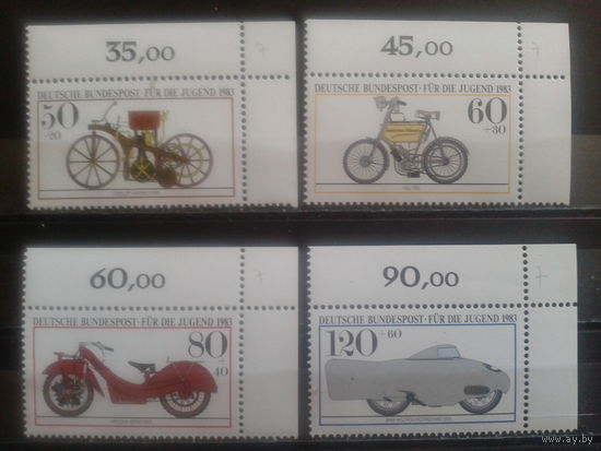 ФРГ 1983 История мотоцикла Михель-5,5 евро полная серия