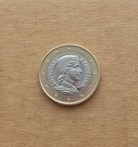 Латвия, 1 евро 2016 г.