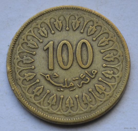 Тунис, 100 миллимов 2008 г.