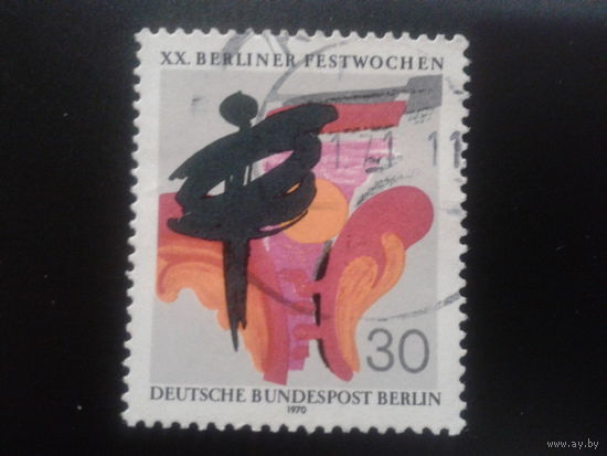 Берлин 1970 фестиваль искусств Михель-0,7 евро гаш.