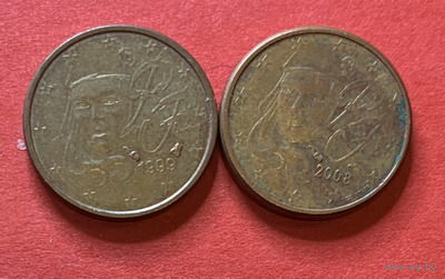 Франция, 1 евроцент 1999,2008