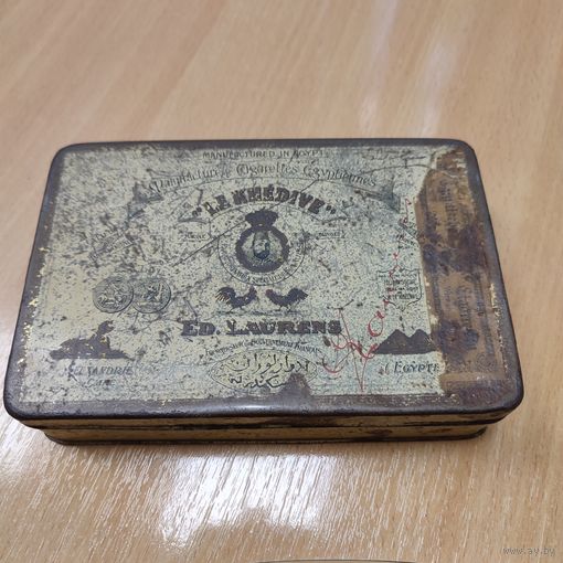 Жестяная коробка для сигарет Египет.старинная.