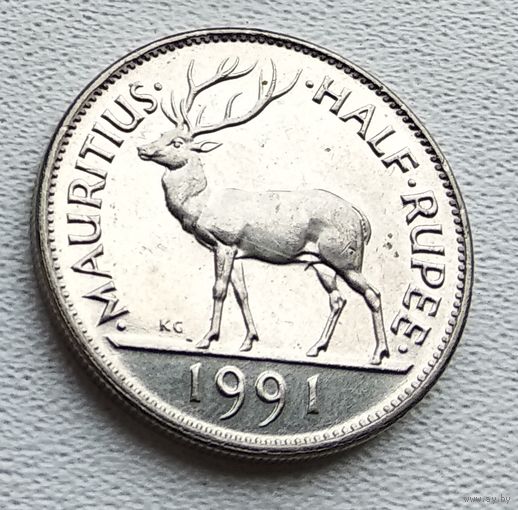 Маврикий 1/2 рупии, 1991 1-4-35