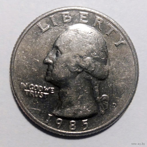 25 центов США 1985 D