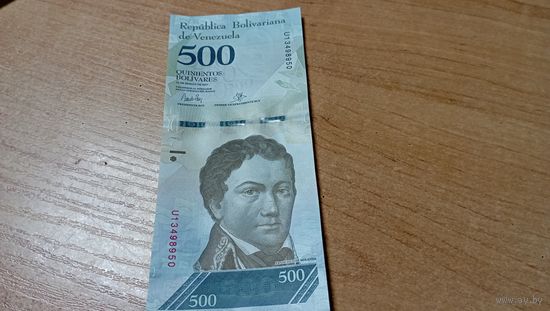 500 боливаров  2017 года Венесуэлы с рубля **98950