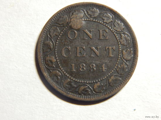 Канада 1цент 1884г