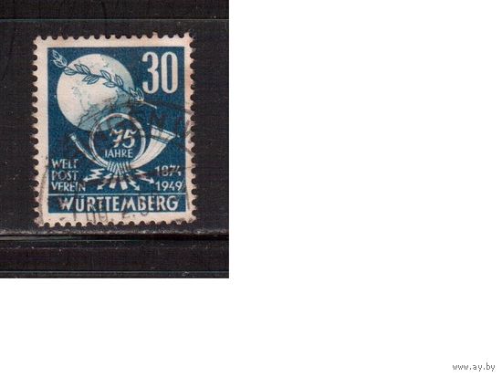 Германия(Вюртемберг)-1949,(Мих.52)   гаш. , Почта, Французская зона оккупации