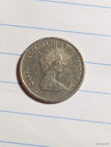 Карибские острова 10 центов 2000 года .