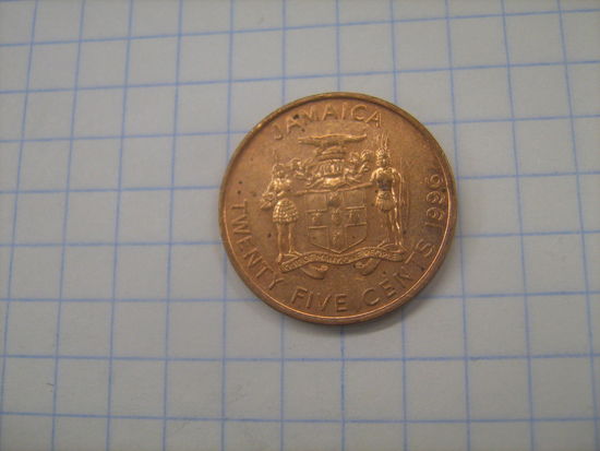 Ямайка 25 центов 1996г.km167