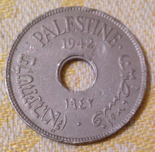 Палестина 10 милс 1942, Медь-никель, 6,5 г, 27 мм, KM# 4
