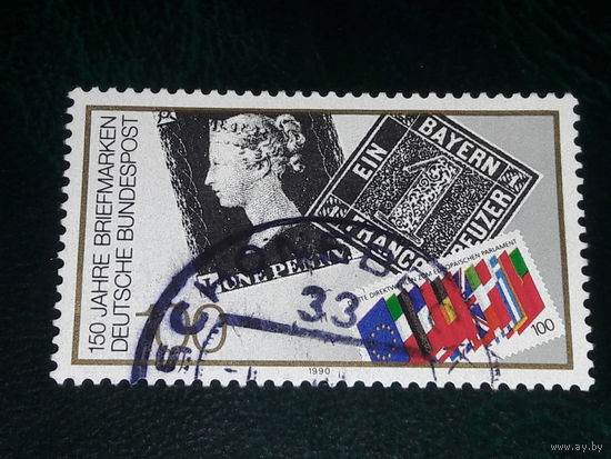 Германия ФРГ 1990 год. 150 лет почтовой марке. Марки на марке