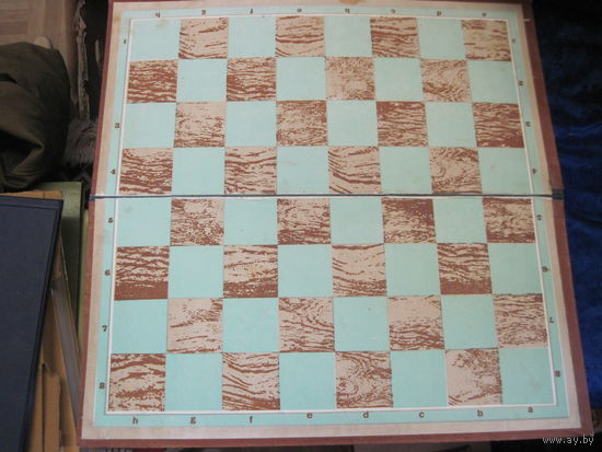 Шахматно-шашечная картонная доска с рубля!
