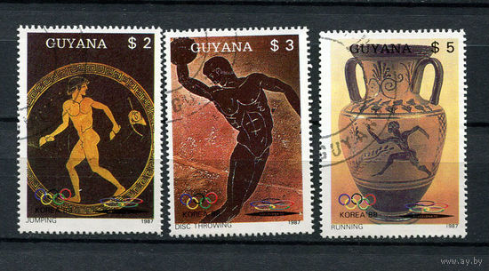 Гайана - 1987 - Летние Олимпийские игры - [Mi. 2061-2063] - полная серия - 3 марки. Гашеные.