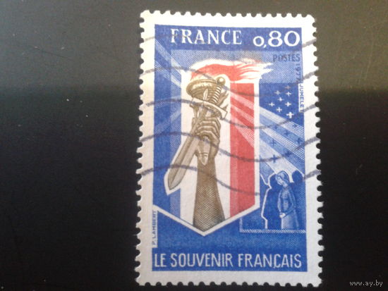 Франция 1977 рука держит меч и факел