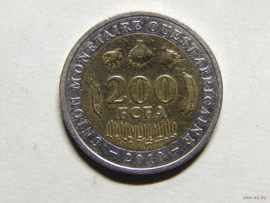 Западная Африка 200 франков 2010г.