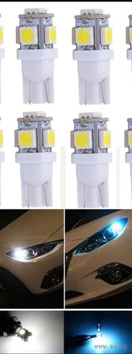Светодиод светодиодный лампа габарит T10 W5W 5 светодиодов