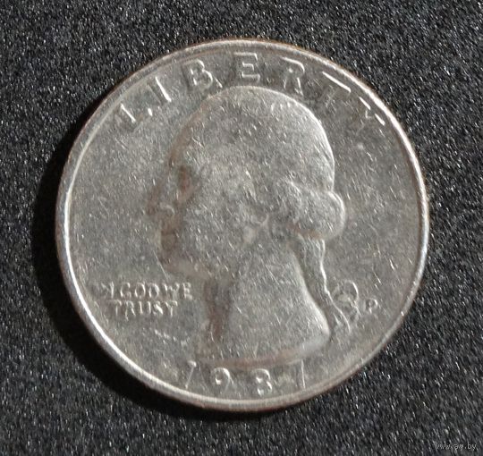 25 центов, США 1987 Р