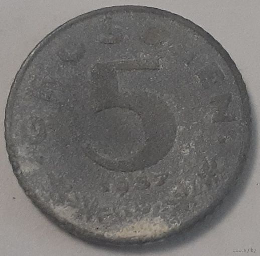 Австрия 5 грошей, 1957 (4-10-29)