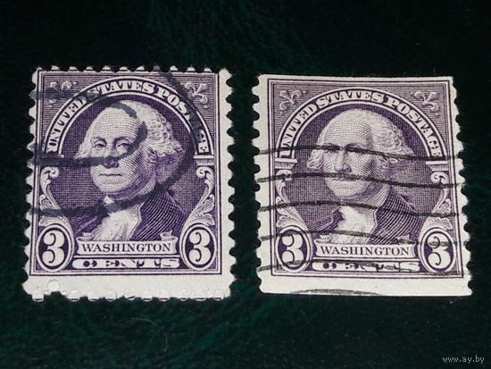 США 1932 Джордж Вашингтон. 2 марки одним лотом