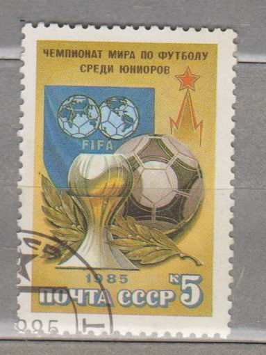 1985 СССР. Чемпионат Европы по футболу среди юношей. Полная серия из 1 марки.