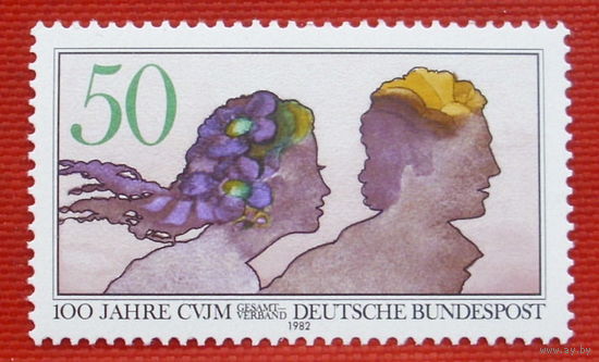 Германия. ФРГ.  К 100-летию Конституции ( 1 марка ) 1982 года.