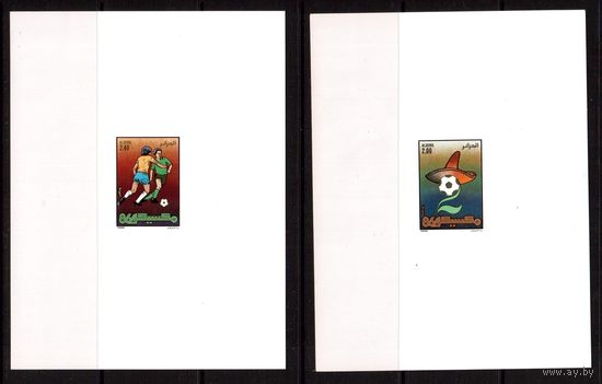 Алжир-1986,(Мих.911-912)  **  2 ЛЮКС-бл., Спорт, ЧМ-1986 по футболу