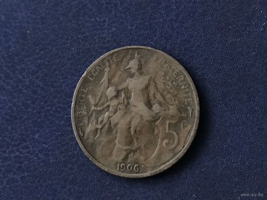 Франция 5 сантимов 1906