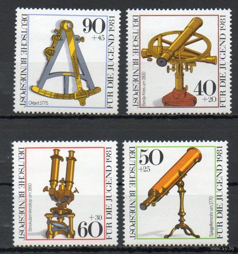 Астрономические приборы ФРГ 1981 год серия из 4-х марок