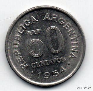 РЕСПУБЛИКА АРГЕНТИНА. 50 СЕНТАВО 1954. САН МАРТИН