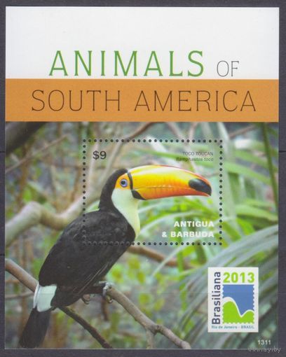 2013 Антигуа и Барбуда 5128/B717 Фауна - Южная Америка 7,50 евро