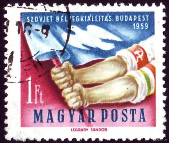 Выставка советских марок Венгрия 1959 год 1 марка