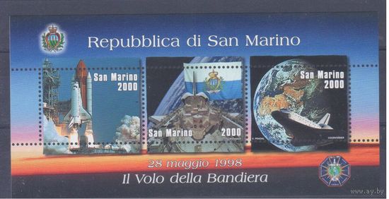 [984] Сан-Марино 1988.Космос.Шатл. БЛОК.