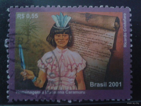 Бразилия 2001 Известный индеец - 440 лет