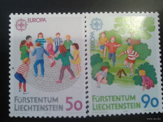 Лихтенштейн 1989 Европа, игры детей полная