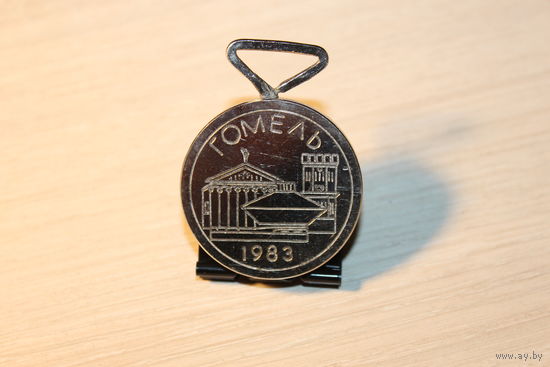 Спортивная медаль "Всесоюзный турнир по самбо", Гомель, 1983 год, тяж. металл, диаметр 41 мм.