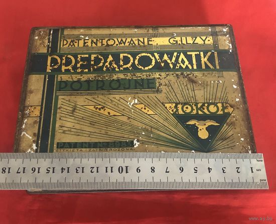 Старинная коробка фирмы Sokol patentowane gilzy Preparowatki 1920-е годы