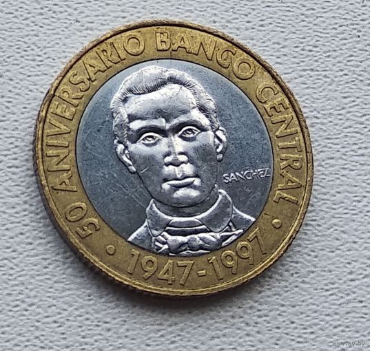 Доминикана 5 песо, 1997 50 лет Центробанку 1-3-23