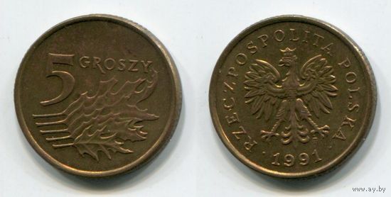Польша. 5 грошей (1991)