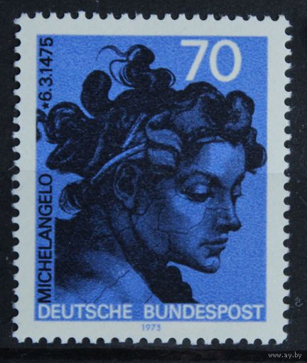 500 лет со дня рождения художника Микеланджело Буонарроти, Германия, 1975 год, 1 марка