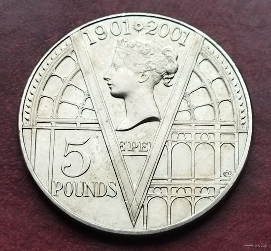 Великобритания 5 фунтов, 2001 100 лет со дня смерти Королевы Виктории