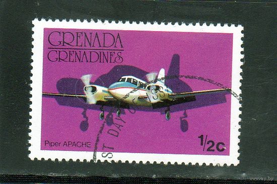 Гренада и Гренадины. Ми-186. Авиация.Самолет Апачи.1976.