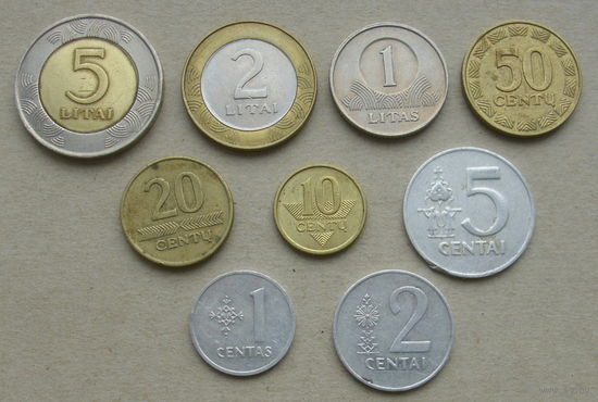 Литва. ( 9 монет ).