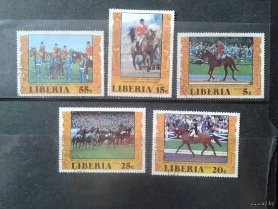 Либерия 1977 Золотые медали олимпиады в Монреале Полная серия