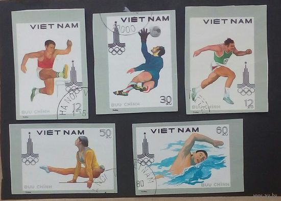 Марки Вьетнам Олимпиада 80 полная  серия ,8 штук