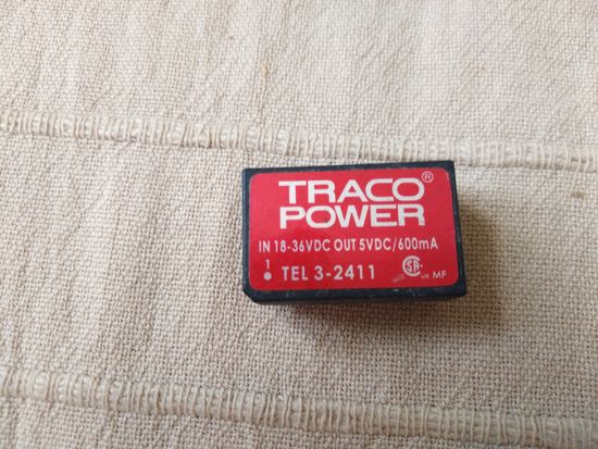 Traco TRACOPOWER TEL 3-2411, DC/DC преобразователь, 3Вт, вход 18-36В, выход 5В/600mА