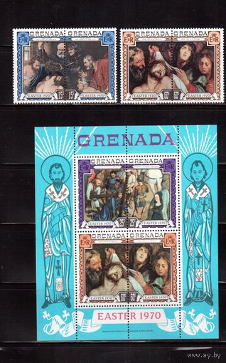 Гренада-1970, (Мих.342-347,Бл.3) **, Религия, Живопись,Рубенс
