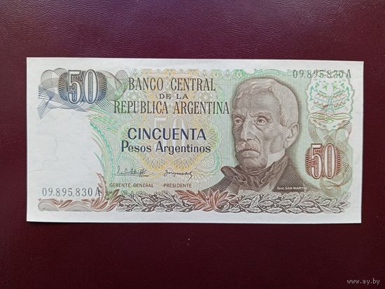Аргентина 50 песо 1983 UNC