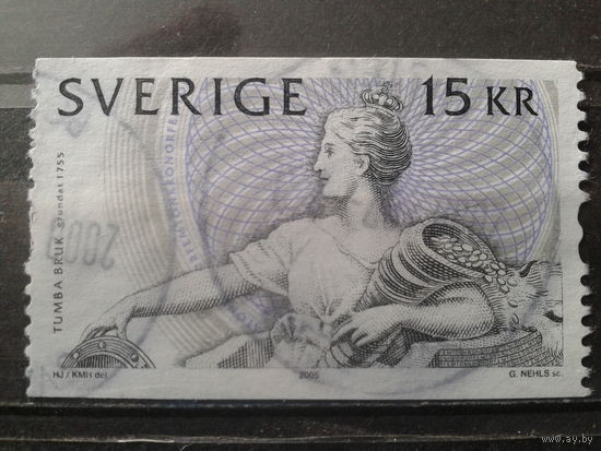 Швеция 2005 250 лет шведским банкнотам Михель-3,3 евро гаш