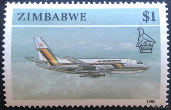 Зимбабве. 1990 год. Boeing 737. Mi:434. MNH.