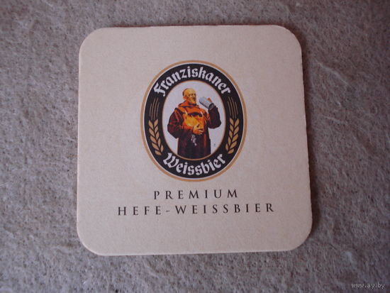 Подставка под пиво (бирдекель) "Franziskaner" (Германия).